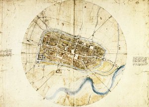 Plano de la ciudad de Imola de Leonardo da Vinci
